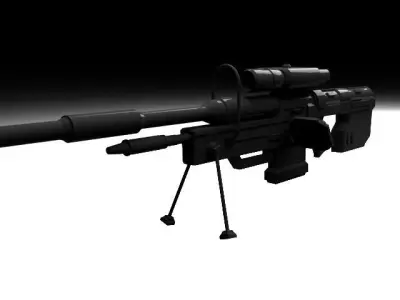 Halo sniper riffle model 3D Low-poly 3D model