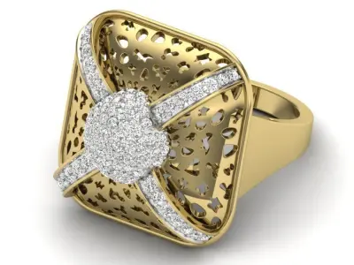 Women ring 3dm Render details 3D print model