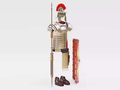 Roman Armor Set - Detailed Legionary Equipment 3D model