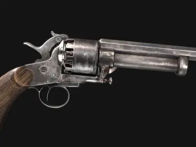 Revolver LeMat Low-poly 3D model