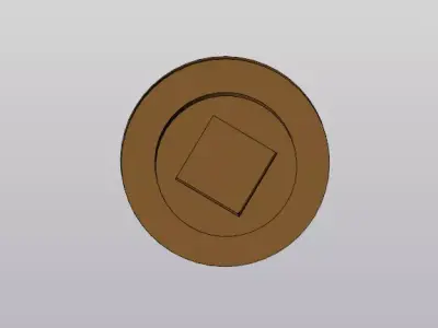 Threaded Plug Cap - Pipe Sealing Part 3D model