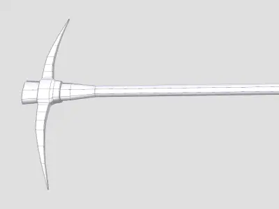 Pickaxe Low-poly PBR Free low-poly 3D model