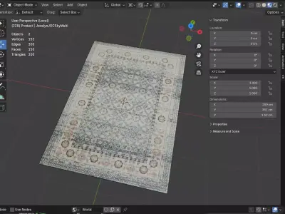 Jocelyn JOC Sky Multi Area Rug Low-poly 3D model
