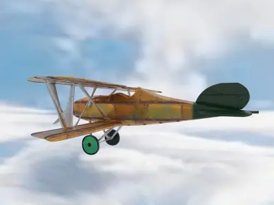 Albatros DV Free low-poly 3D model