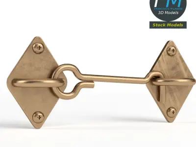 Simple door lock 3D model
