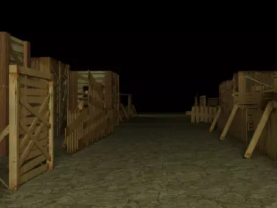 Wooden House Prototypes Free low-poly 3D model