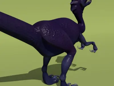 Purple Dinosaur Low-poly 3D model