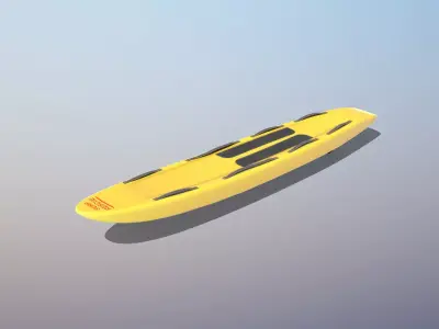 Lifeguard Rescue Board Low-poly 3D model
