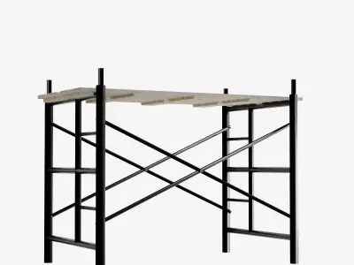 Scaffolding Construction Low-poly 3D model