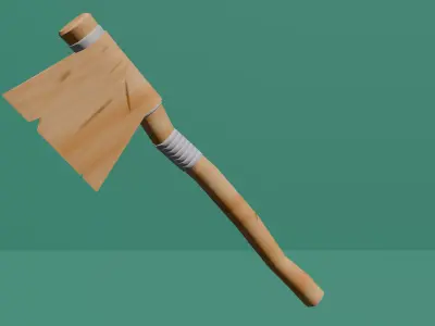 Low Poly Wooden Tools Pack Low-poly 3D model