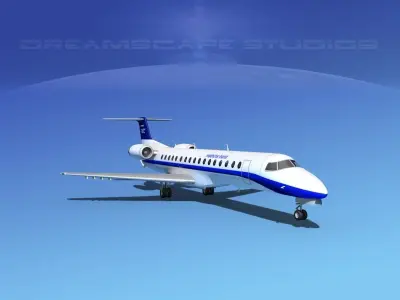 Embraer ERJ-145 Manchester Charter 3D model