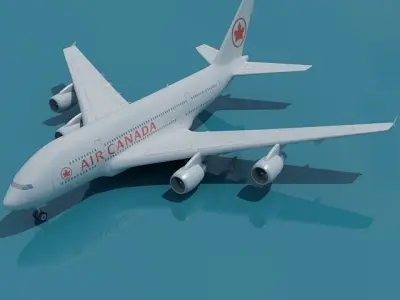 Air Canada 3D Model Airbus A380 3D model
