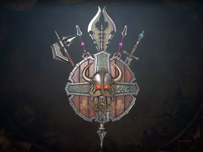 Fantasy Weapons 2 Low-poly 3D model