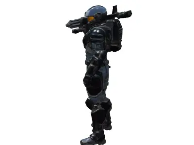 Sci fi pilot fugitive destiny color scheme heavy metal savant 3D model