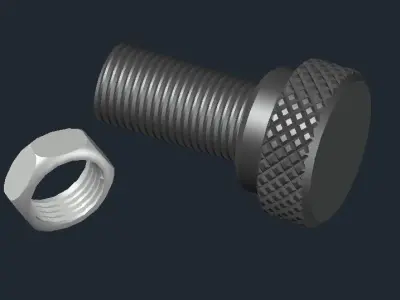 BOLT VS NUT 3D model