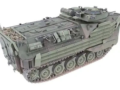 Assault Amphibious Vehicle AAVP 7A1 Free low-poly 3D model