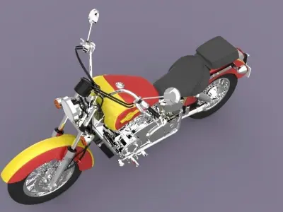 Motorcycle harley davidson Free 3D model