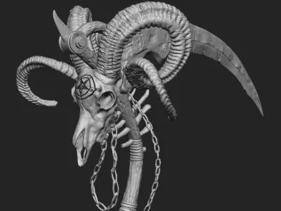 CRANEO CARNERO IMPRESION 3D - RAM SKULL 3D PRINTING 3D print model