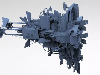 Star Wars inspired Racer Jet 3 3D model