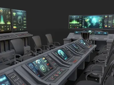 Control Desk Collection 3D Model Pack