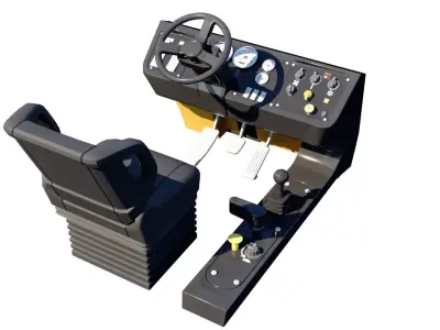 Truck Console  3D Model 3D model