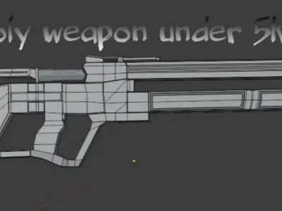 The RailGun arrowgun Free low-poly 3D model