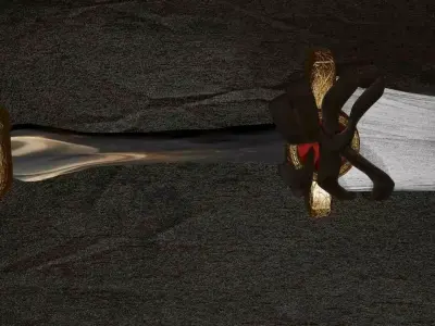 Stylized Heavy Two-Handed Curved Blade  3D model