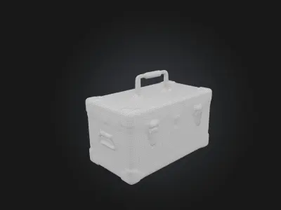 Realistic Metal Toolbox Low-poly 3D model