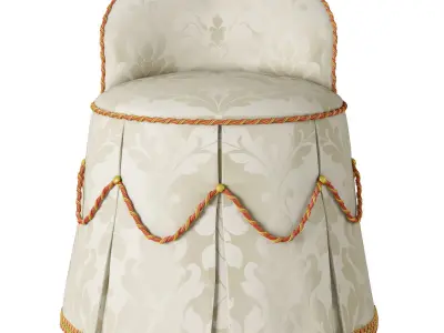 Vanity Stool Mason art Low-poly 3D model