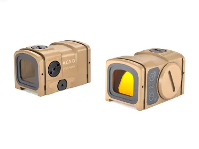 ACRO P-2 3 5 MOA - Red Dot Reflex Sight FDE Low-poly 3D model