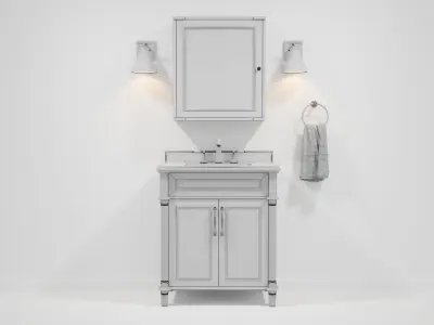 OVE Aberdeen MC 30 White 3D model