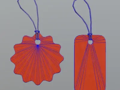 Price Tags 3 Low-poly 3D model
