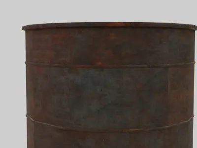 Rusted Barrel - Low Poly Low-poly 3D model