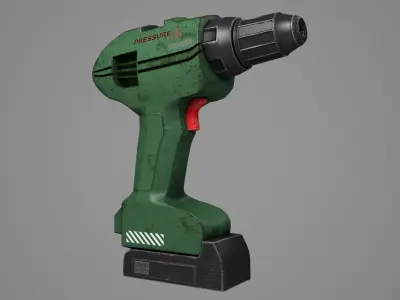 Eletric Screwdriver Green 3D model