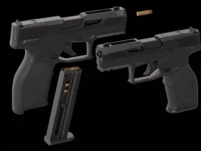 Taurus TX22 Gen 2 pistol Low-poly 3D model