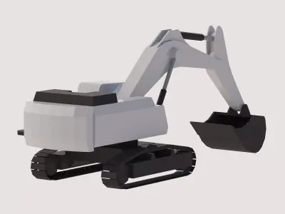 Excavator Mining R9100N Simplified Low-poly 3D model