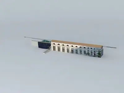 BKW NPP Mühleberg hydroelectric power plant Free 3D model