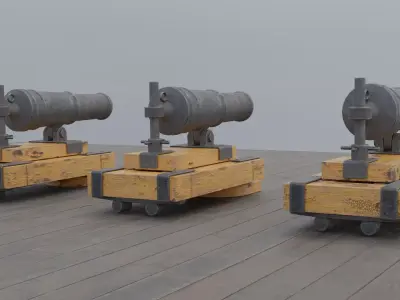 Cannon - Cannons Low-poly 3D model purchase