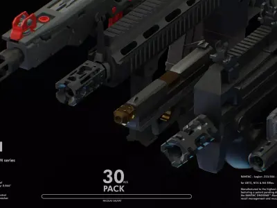 RANTAC Muzzle brakes kitbash 3D model