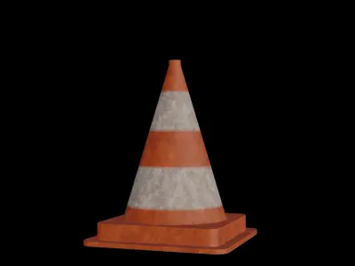 3D construction cone Free 3D model