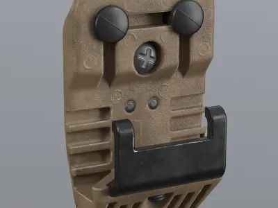 Surefire style helmet mount Low-poly 3D model