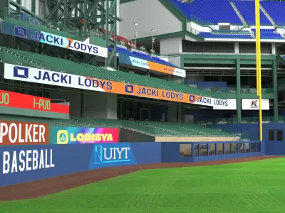 Stadium with Retractable Roof 3D model