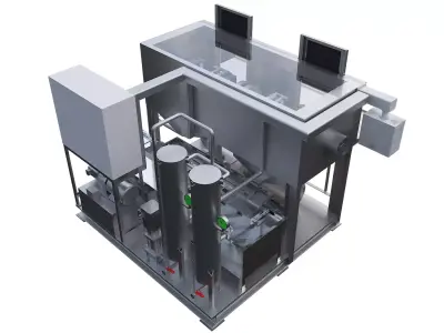 Large rotating drainage equipment 3D model