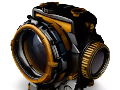 SciFi Camera Prop HighPoly Model Low-poly 3D model