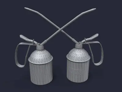 Oil Can Low-poly 3D model buy