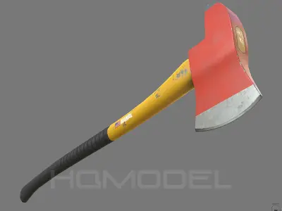 Fire Axe PBR Low-poly 3D model