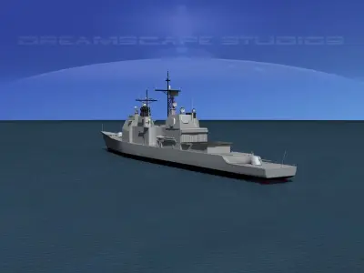  Ticonderoga Class Cruiser CG65 USS Chosin 3D model