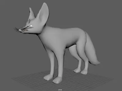 Bauble fox Low-poly 3D model