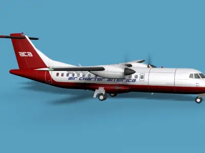 ATR  ATR-42-500 Air Charter America 3D model