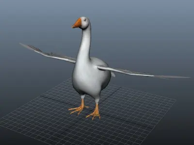 Modal Goose Low-poly 3D model